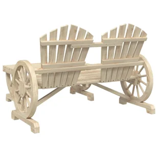 4-częściowy zestaw mebli ogrodowych, lite drewno jodłowe - Meble ogrodowe - miniaturka - grafika 8