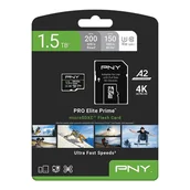 Karty pamięci - PNY Karta pamięci microSDXC Elite Prime 1.5TB + adapter SD P-SDU1T5V32200PEP-GE - miniaturka - grafika 1
