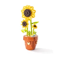 Klocki - Słonecznik w doniczce z klocków klocki konstrukcyjne 359el kwiat dzień kobiet - miniaturka - grafika 1