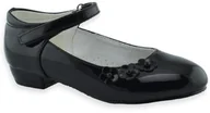 Buty dla dziewczynek - Lakierowane balerinki na obcasie dla dziewczynki Wojtyłko 1357 Czarne - miniaturka - grafika 1