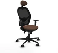 Fotele i krzesła biurowe - Krzesło Biurowe z Zagłówkiem Jorquera Piqueras y Crespo 1D036N1 Czarny Ceimnobrązowy - miniaturka - grafika 1