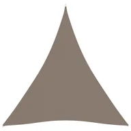 Parasole ogrodowe - vidaXL Trójkątny żagiel ogrodowy, tkanina Oxford, 3x3x3 m, taupe 135445 - miniaturka - grafika 1