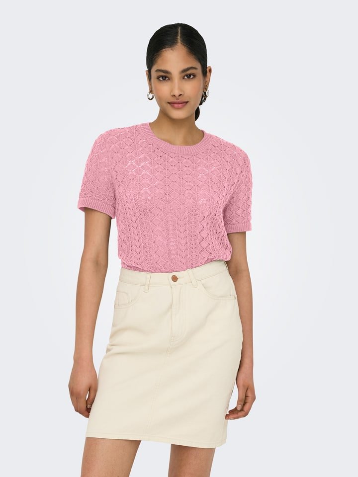 ONLY Sweter w kolorze jasnoróżowym