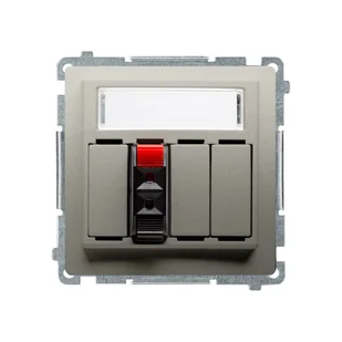 Kontakt Simon Gniazdo głośnikowe Pojedyncze satynowe BMGL31.01/29 - Gniazdka elektryczne - miniaturka - grafika 2