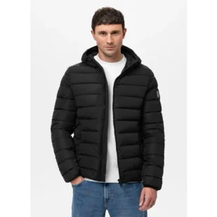 Pit Bull Kurtka Zimowa Z Kapturem Pikowana Seacoast III Black - Kurtki i kamizelki sportowe męskie - miniaturka - grafika 1