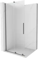 Ścianki i drzwi prysznicowe - Mexen Velar ścianka prysznicowa rozsuwana Walk-in 110 x 200 cm, szron 8 mm, gun metal - 871-110-000-33-95 - miniaturka - grafika 1
