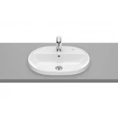 Umywalki - Roca A3270Y6S00 GAP Umywalka blatowa owalna 55x40 cm z otworem na bateri$441 z przelewem Supraglaze$442 - miniaturka - grafika 1