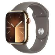 Smartwatch - Apple Watch Series 9 GPS + Cellular 45mm Stal Sport M/L Brązowy - miniaturka - grafika 1