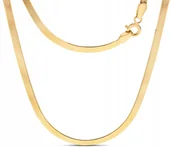 Łańcuszki - KLASYCZNY ZŁOTY ŁAŃCUSZEK ŻMIJKA TASIEMKA TAŚMA 2.5MM 14KT 585 45 CM - miniaturka - grafika 1