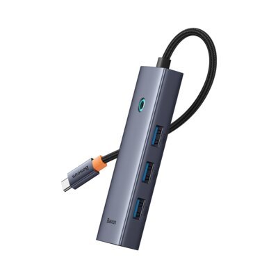 Hub Baseus 5W1 USB-C Do 1X HDMI 4K 30Hz 4 X USB-A 3.0 5V 5Gbps Kompaktowy