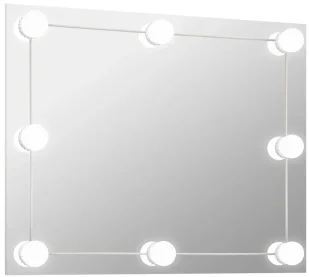 Nowoczesne wiszące lustro z oświetleniem LED 70x50 cm E2-E65 - Lustra - miniaturka - grafika 1