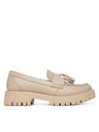 Półbuty damskie - Sergio Bardi Loafersy ARC-F1091-05SB Beżowy - miniaturka - grafika 1