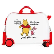 Walizki - Disney Kubuś Puchatek walizka dla dzieci biała 50 x 39 x 20 cm sztywne ABS kombinowane zamknięcie boczne 34 l 1,8 kg 4 koła - miniaturka - grafika 1