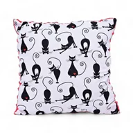 Kołdry i poduszki dla dzieci - Poduszka kotki poduszka z kotkami serca - miniaturka - grafika 1