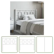 Inne meble do sypialni - The Living Store Metalowe wezgłowie - białe - 107 cm - Wezgłowie - miniaturka - grafika 1