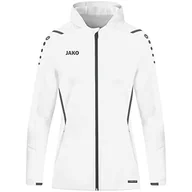 Kurtki damskie - JAKO Damska kurtka treningowa Challenge z kapturem kurtka treningowa Challenge z kapturem Biały/Anthra Light 44 - miniaturka - grafika 1