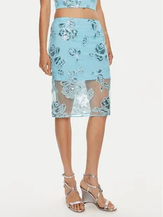 ROTATE Spódnica ołówkowa Dula 1125722963 Niebieski Slim Fit - Spódnice - miniaturka - grafika 1