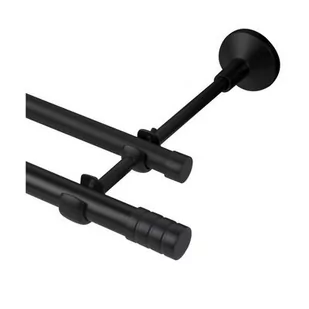 Karnisz podwójny Vito II 160 cm czarny mat - Karnisze - miniaturka - grafika 1