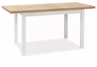 Stoły - Stół kuchenny ADAM 90125x65 dąb lancelot/biały mat Signal - miniaturka - grafika 1