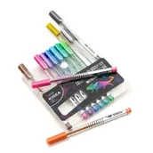 Długopisy - Długopisy żelowe metaliczne 12 kolorów KIDEA - miniaturka - grafika 1