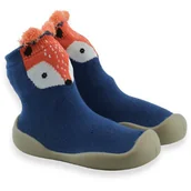 Buty dla chłopców - Buciki dziecięce niechodki skarpety lisek Befado 002P076 Granatowe - miniaturka - grafika 1