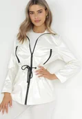 Kurtki damskie - Biała Kurtka Layna - miniaturka - grafika 1