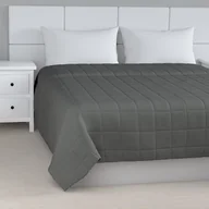 Narzuty - Dekoria Narzuta pikowana w kratę szary szer.260 × dł.210 cm Quadro 498-136-14 - miniaturka - grafika 1