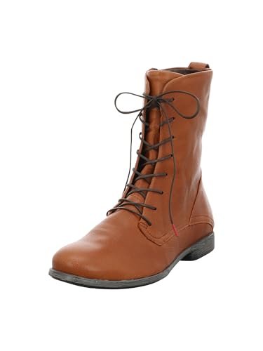 Think AGRAT damskie botki z tekstylną podszewką, Cognac 3100, 40 EU, Koniak 3100, 40 EU