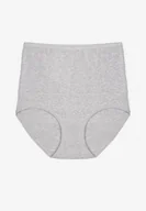 Majtki damskie - Szare Bawełniane Majtki Modelujące z Wysokim Stanem Nilawena - miniaturka - grafika 1