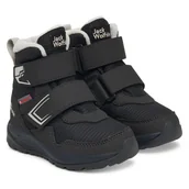 Buty dla chłopców - Śniegowce Jack Wolfskin Polar Bear-b Texapore Mid Vc K A62144 Czarny - miniaturka - grafika 1