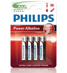 Philips LR03P4B/10 POWER ALAKLINE 4 szt. ( Technologia alkaliczna id - Baterie i akcesoria - miniaturka - grafika 1