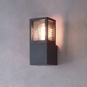 Lampy ogrodowe - Deko-Light Facado II kinkiet zewnętrzny, szary/dymny szary, szerokość 11 cm, IP65 - miniaturka - grafika 1