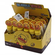 Bańki mydlane - BAŃKI MYDLANE KACZKA ŻÓŁTE KIJKI + PŁYN MIECZ DO BANIEK MYDLANYCH KACZUSZKA - miniaturka - grafika 1