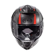 Kaski motocyklowe - Pierwszy kask DEVIL GT 17,szary/czarny/czerwony, L - miniaturka - grafika 1