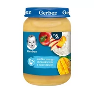 Desery dla dzieci - GERBER DESEREK JABŁKO MANGO BRZOSKWINIA 190G - miniaturka - grafika 1