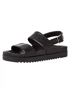 Tamaris Sandały damskie 1-1-28402-28 003 39 z obcasem, Black Leather, EU - Sandały damskie - miniaturka - grafika 1