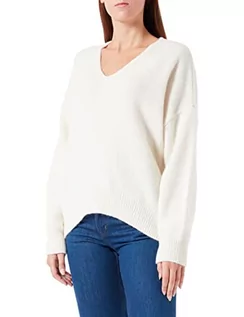 Swetry damskie - BOSS Damski sweter z dzianiny w kolorze białym, rozmiar S (DE) - grafika 1