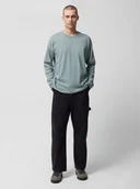 Spodnie męskie - Męskie jeansy Outhorn OTHWSS24TTROM631 - czarne - miniaturka - grafika 1