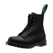 Botki męskie - glany SOLOVAIR - 8 EYE DERBY BOOT (BLACK GREASY GRAIN) S8-551-BG-SOFTG-G-36.5 - miniaturka - grafika 1