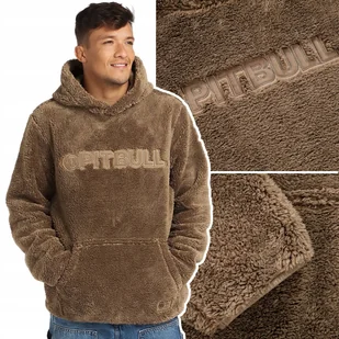 Bluza Męska Z Kapturem Pit Bull Aragon Brązowa R. L - Bluzy męskie - miniaturka - grafika 1