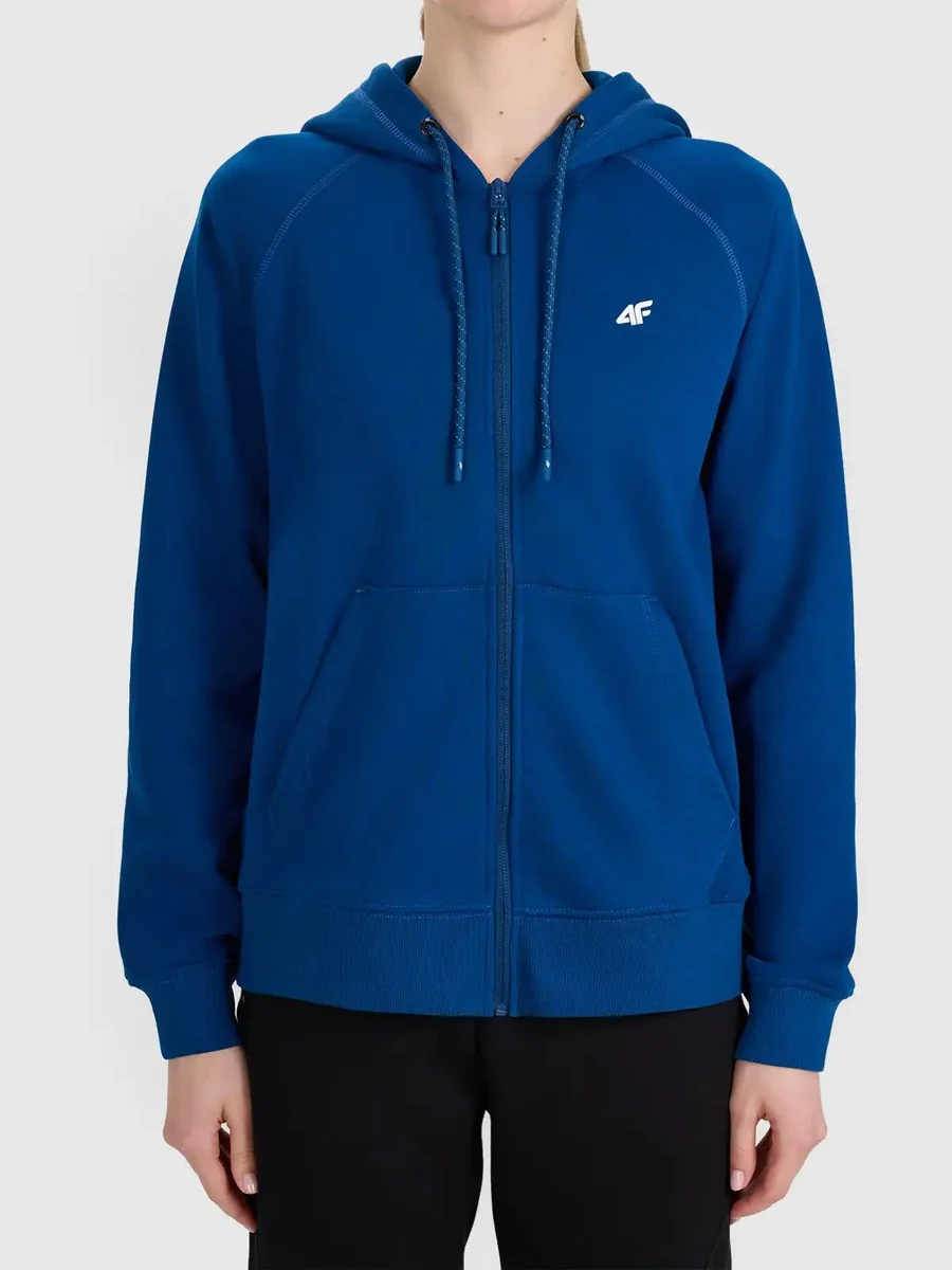 Bluza dresowa z kapturem damska zielona 4F XS