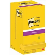 Notesy i bloczki - Bloczki samoprzylepne 76x76mm 12x90kartek,żółte 654-S SUPER STICKY POST-IT 3M - miniaturka - grafika 1