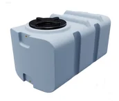 Beczki - Zbiornik plastikowy 400 l SK szary wym. 127 x 67 x 63 cm (gwint dolny i górny mosiężny 3/4 cala) - miniaturka - grafika 1