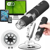 Mikroskopy i lupy - MIKROSKOP CYFROWY DO TEL PC 1000x 2MP 8 LED WIFI - miniaturka - grafika 1
