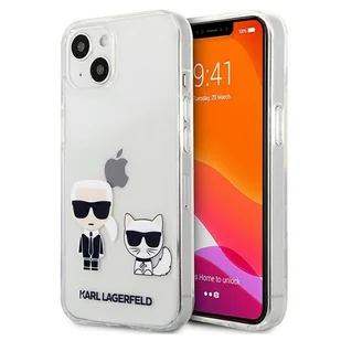 Karl Lagerfeld Ikonik & Choupette - Etui iPhone 13 (przezroczysty) KLHCP13MCKTR - Etui i futerały do telefonów - miniaturka - grafika 1