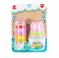 Zabawki do kąpieli - Piramidka Układanka Kubeczki Do Kąpieli Kolorowe - miniaturka - grafika 1