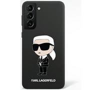Etui i futerały do telefonów - Karl Lagerfeld KLHCS23SSNIKBCK S23 S911 hardcase czarny/black Silicone Ikonik - miniaturka - grafika 1