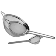 Pozostałe akcesoria kuchenne - Sitko kuchenne cedzak durszlak 8+14+20 cm stalowe 120612 - miniaturka - grafika 1