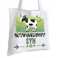 Torby i wózki na zakupy - Torba Bawełniana biała dla Syna Na Prezent ekologiczna Trwały Nadruk - miniaturka - grafika 1