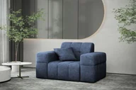 Fotele - Fotel Nimes tkanina Perfect Haromony ciemnoniebieski - miniaturka - grafika 1
